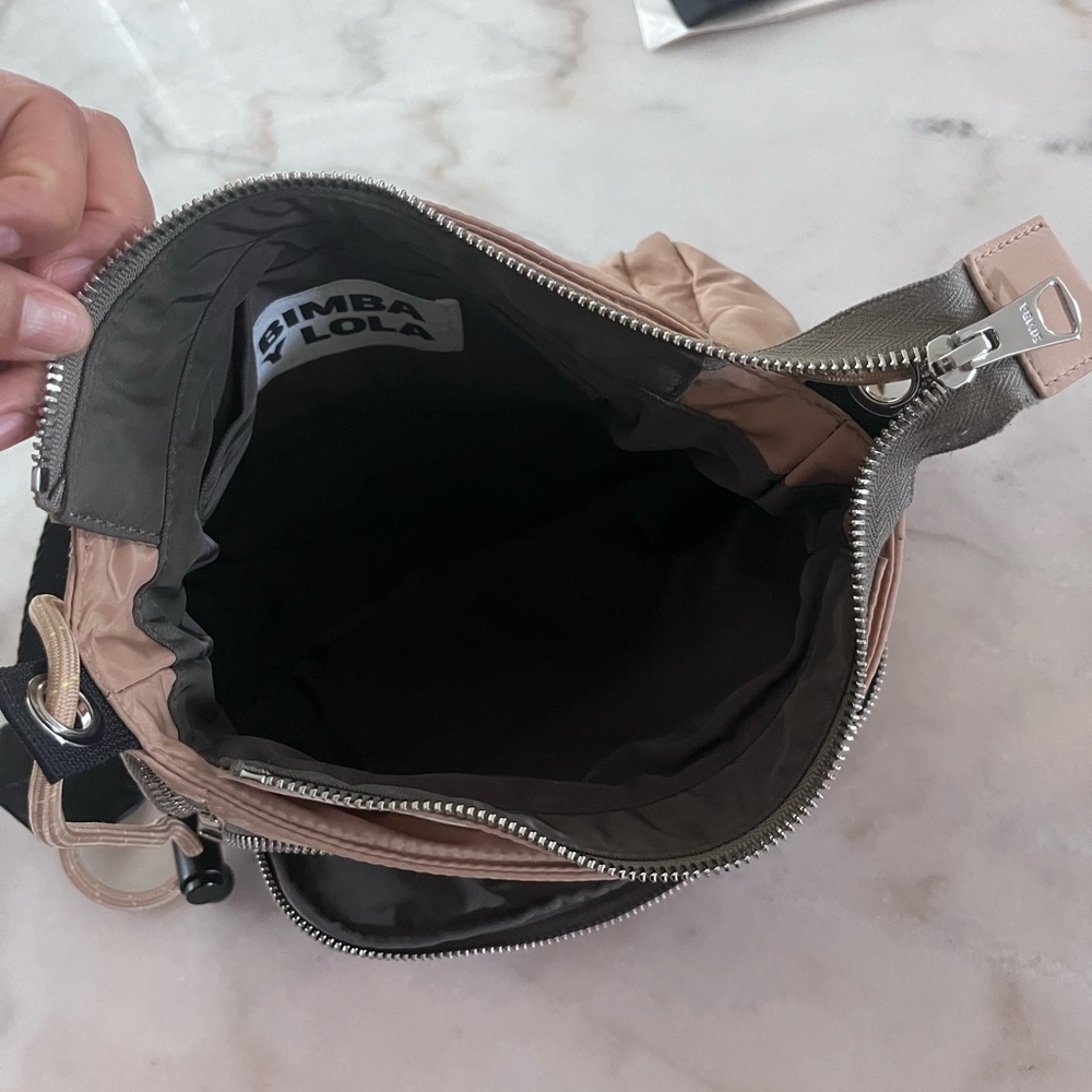 BIMBA Y LOLA Taupe Crossbody Bag Expandable Strap - Picture 5 of 16